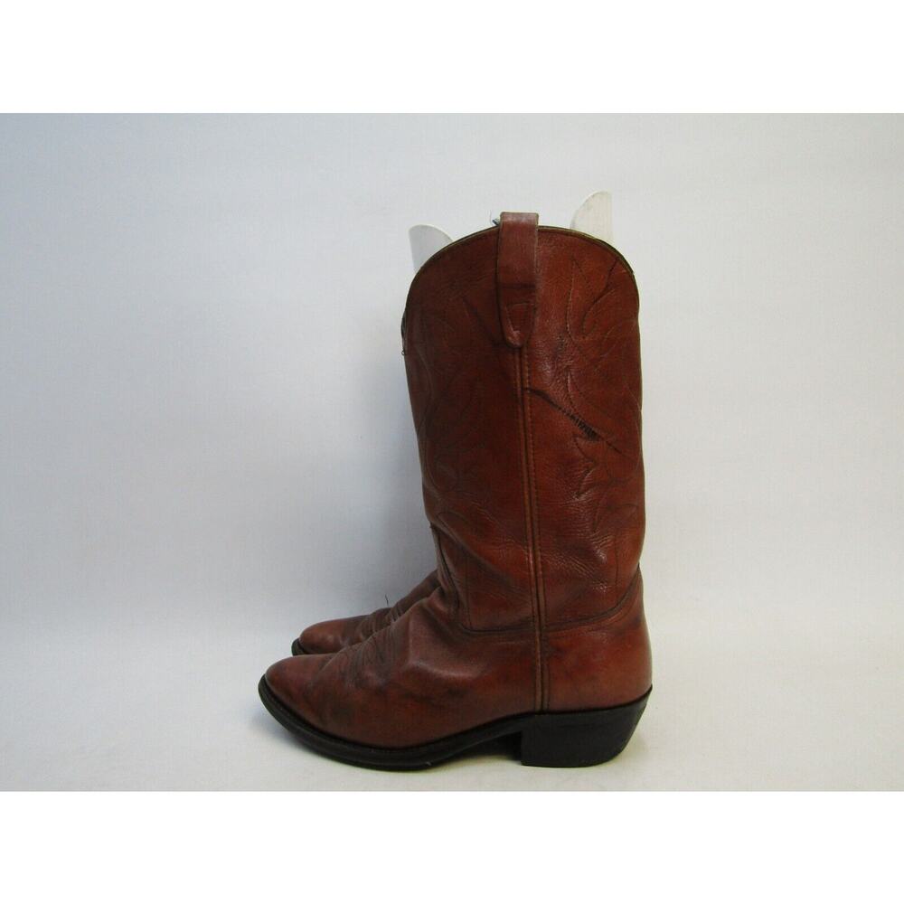 Walker Mens Size 9 D Brown Leather Cowboy Western Boots